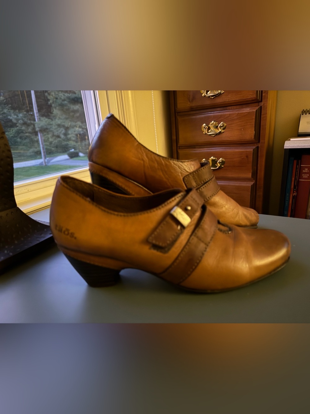 Women’s Taos Salto Choco Brown Leather Heeled monk strap Slip-On Pumps